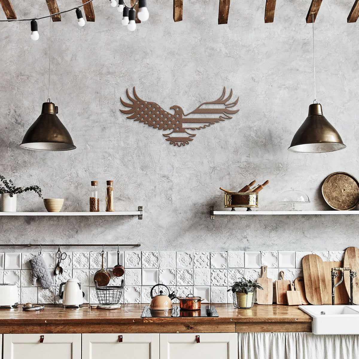 USA Proud Flying Eagle with Stars - Country Proud USA