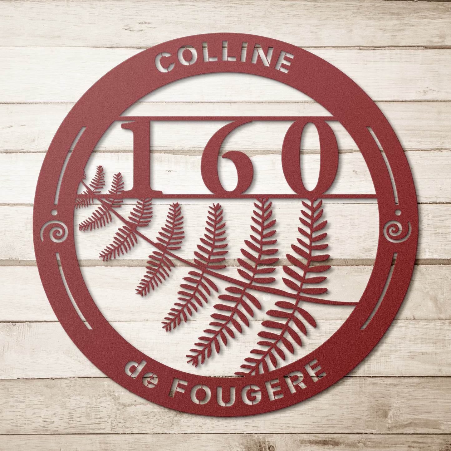 Vine Address Personalized Metal Address Sign