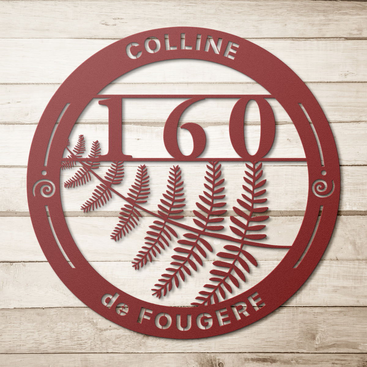 Vine Address Personalized Metal Address Sign