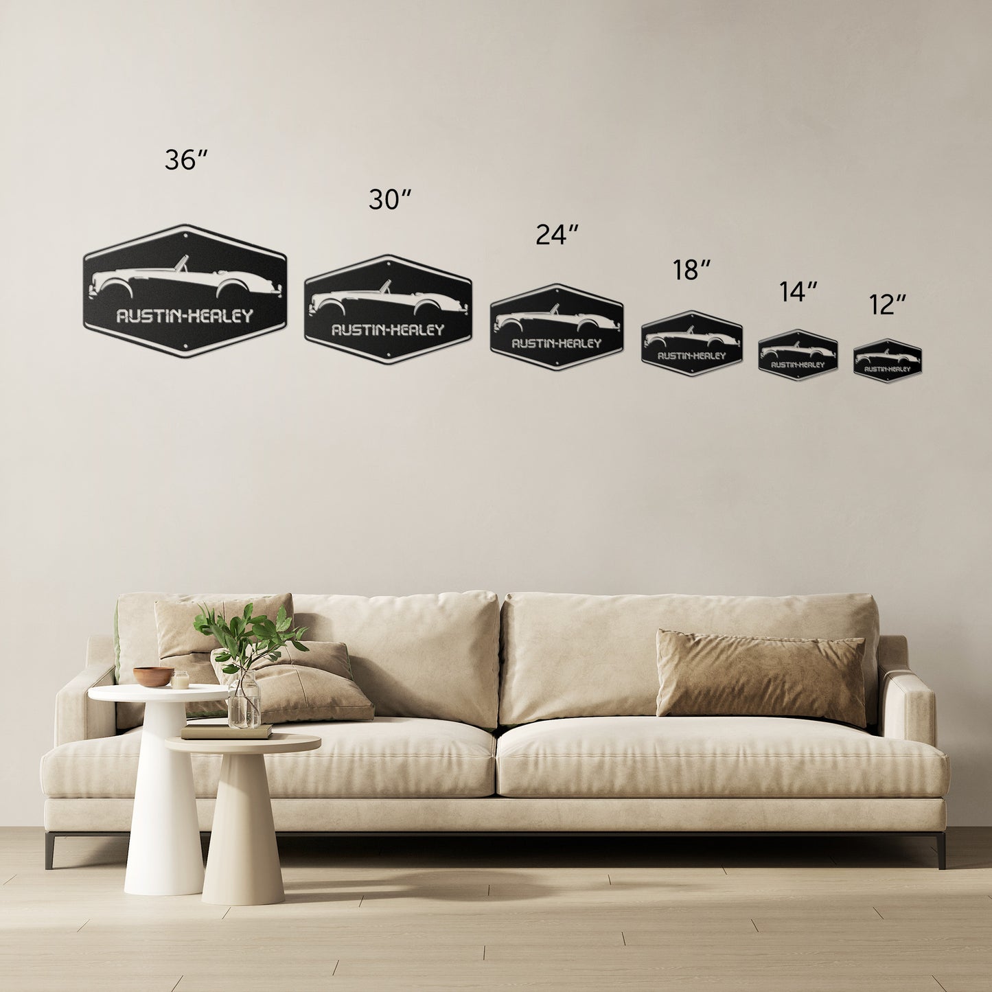 Vintage British Car Austin-Healey Metal Wall Art - Country Proud USA