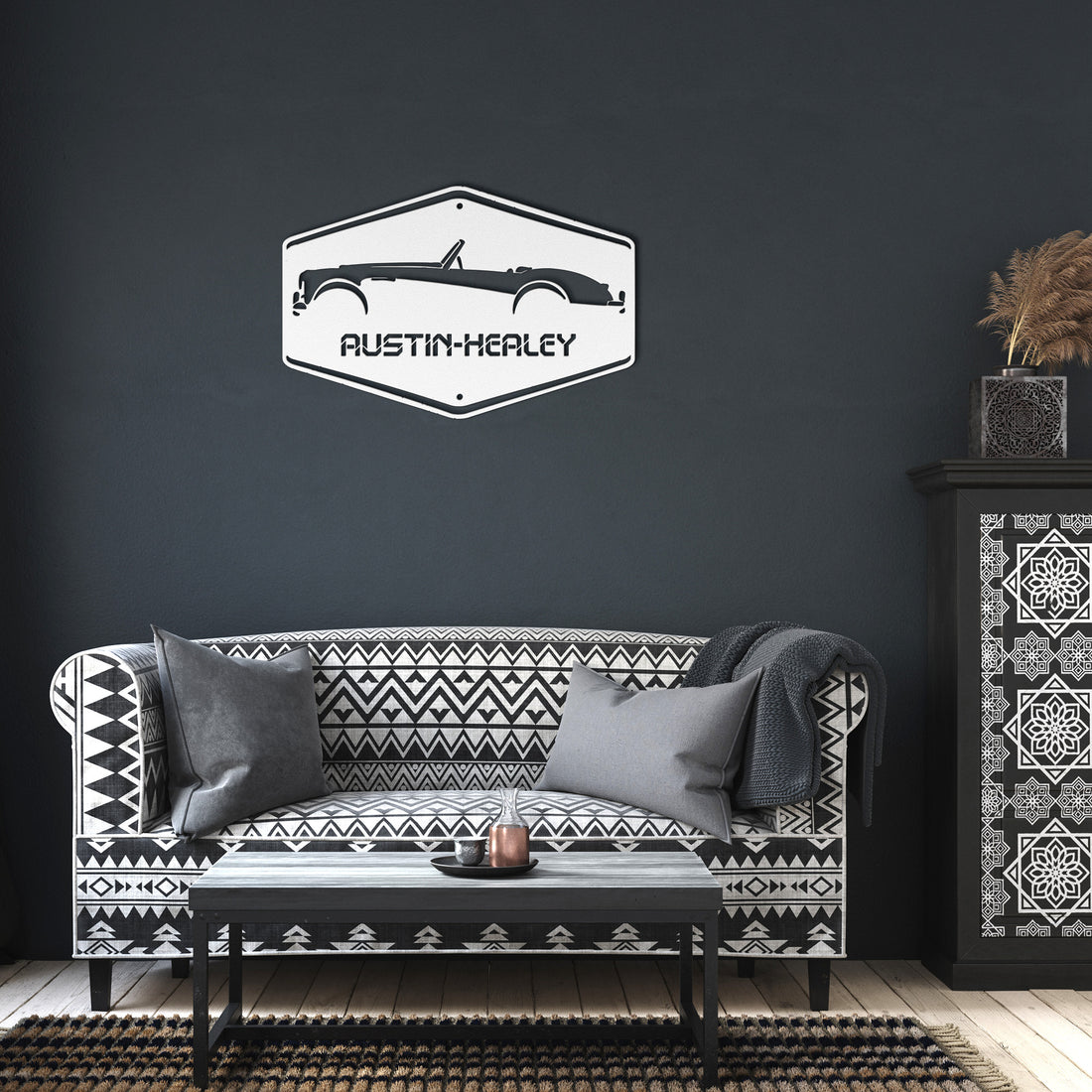 Vintage British Car Austin-Healey Metal Wall Art - Country Proud USA