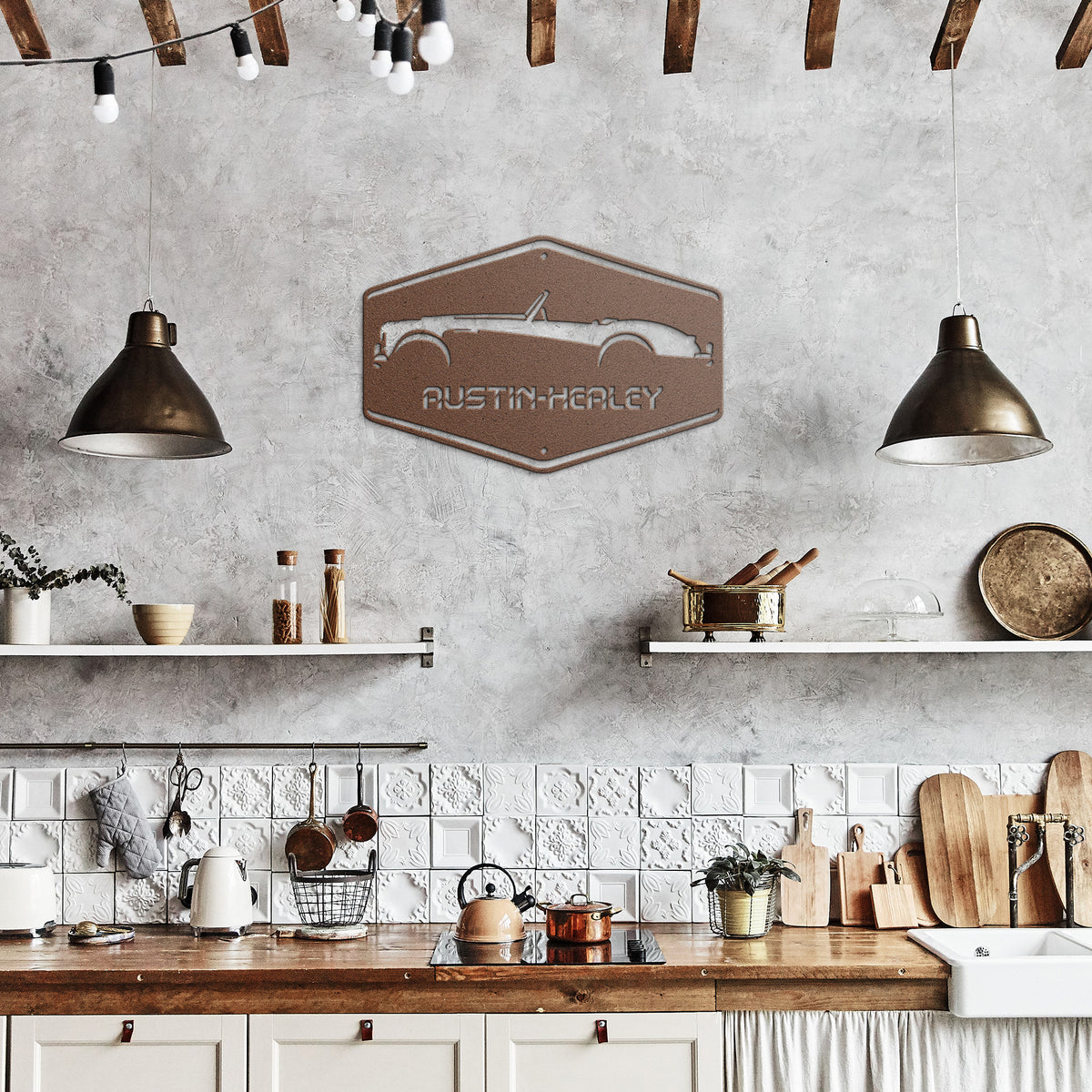 Vintage British Car Austin-Healey Metal Wall Art - Country Proud USA