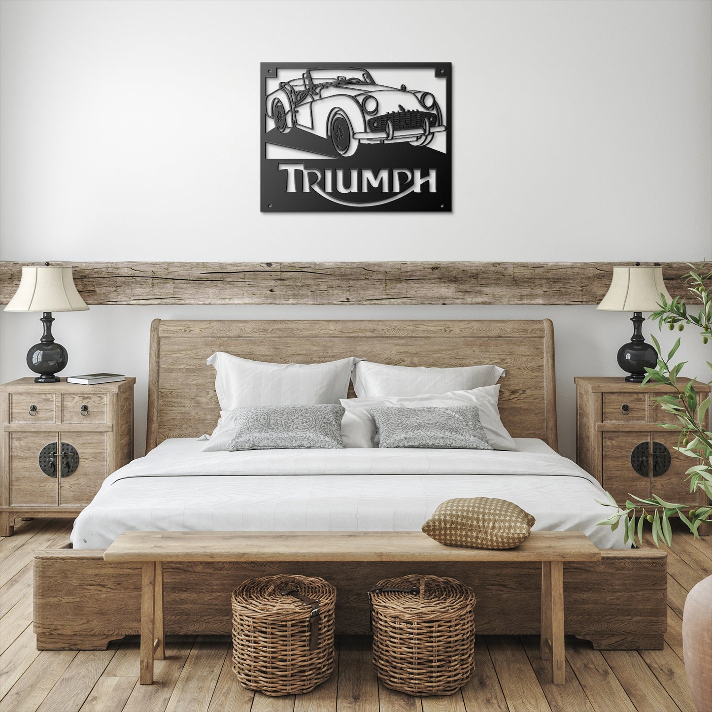 Vintage_British_Car_Triumph_TR3_Metal_Wa_Black_Farmhouse_Bedroom_Mockup.png