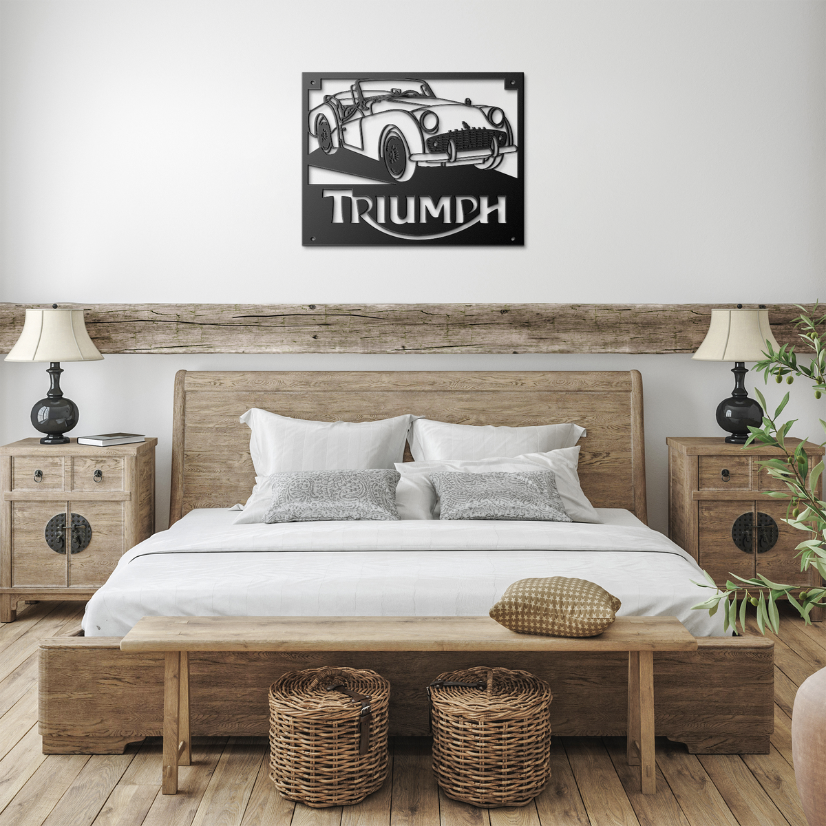 Vintage_British_Car_Triumph_TR3_Metal_Wa_Black_Farmhouse_Bedroom_Mockup.png