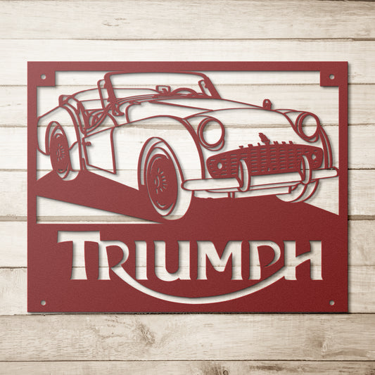 Vintage_British_Car_Triumph_TR3_Metal_Wa_Red_Simple_Wood_BKGD_Mockup.png