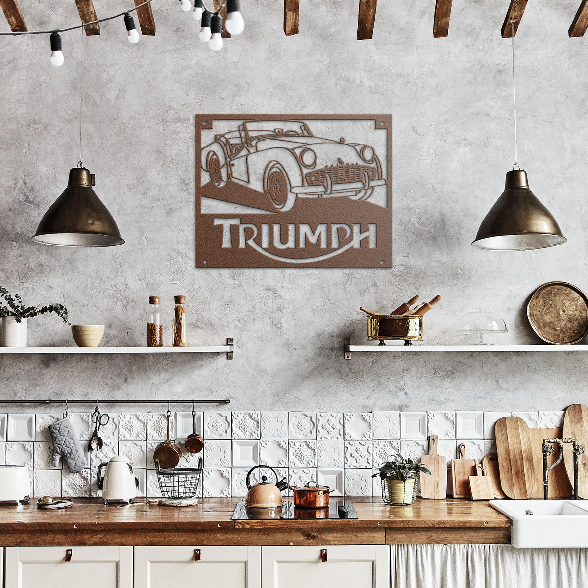 Vintage_British_Car_Triumph_TR3_Metal_Wa_Copper_Rustic_Kitchen_Mockup.png