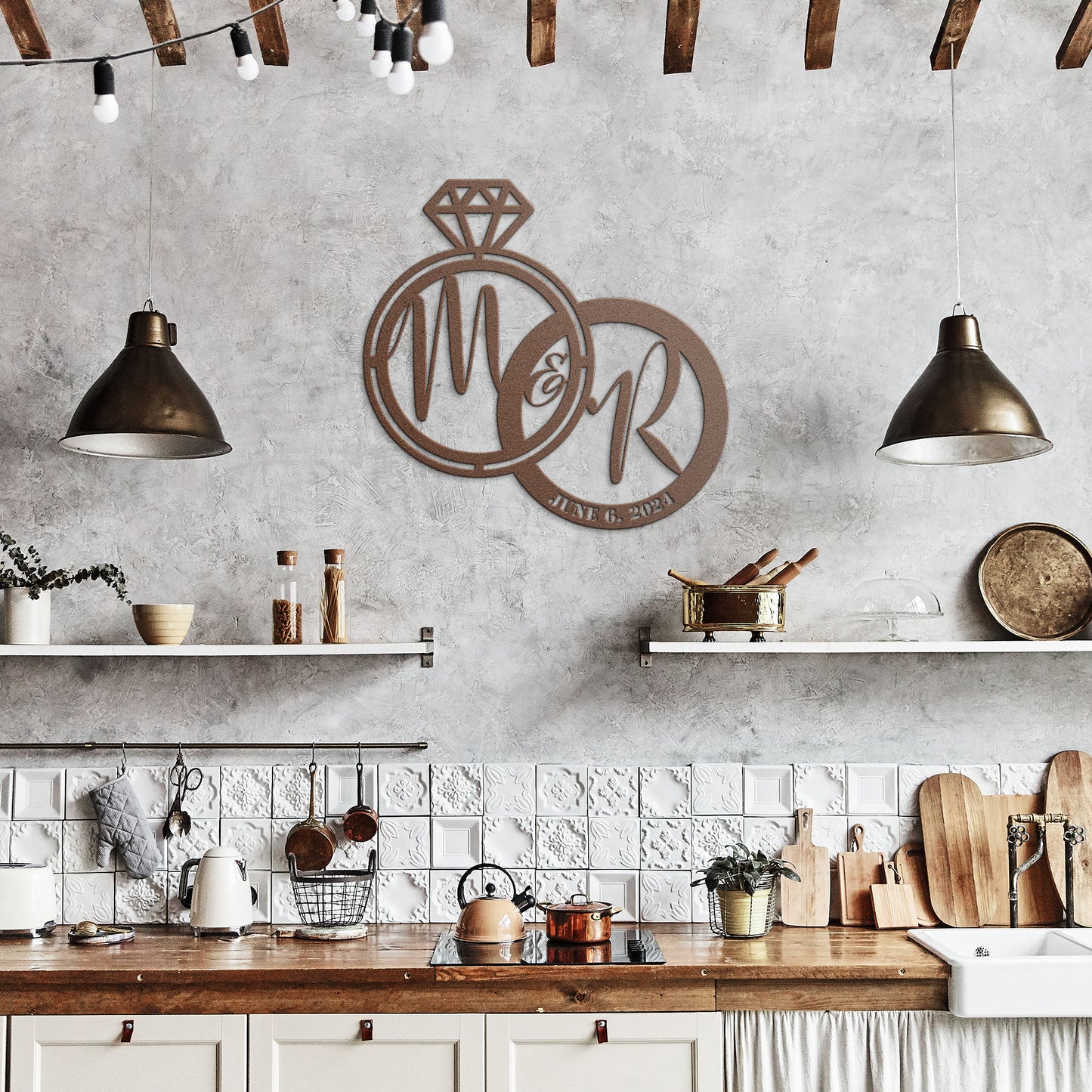 Wedding Rings & Date - Country Proud USA