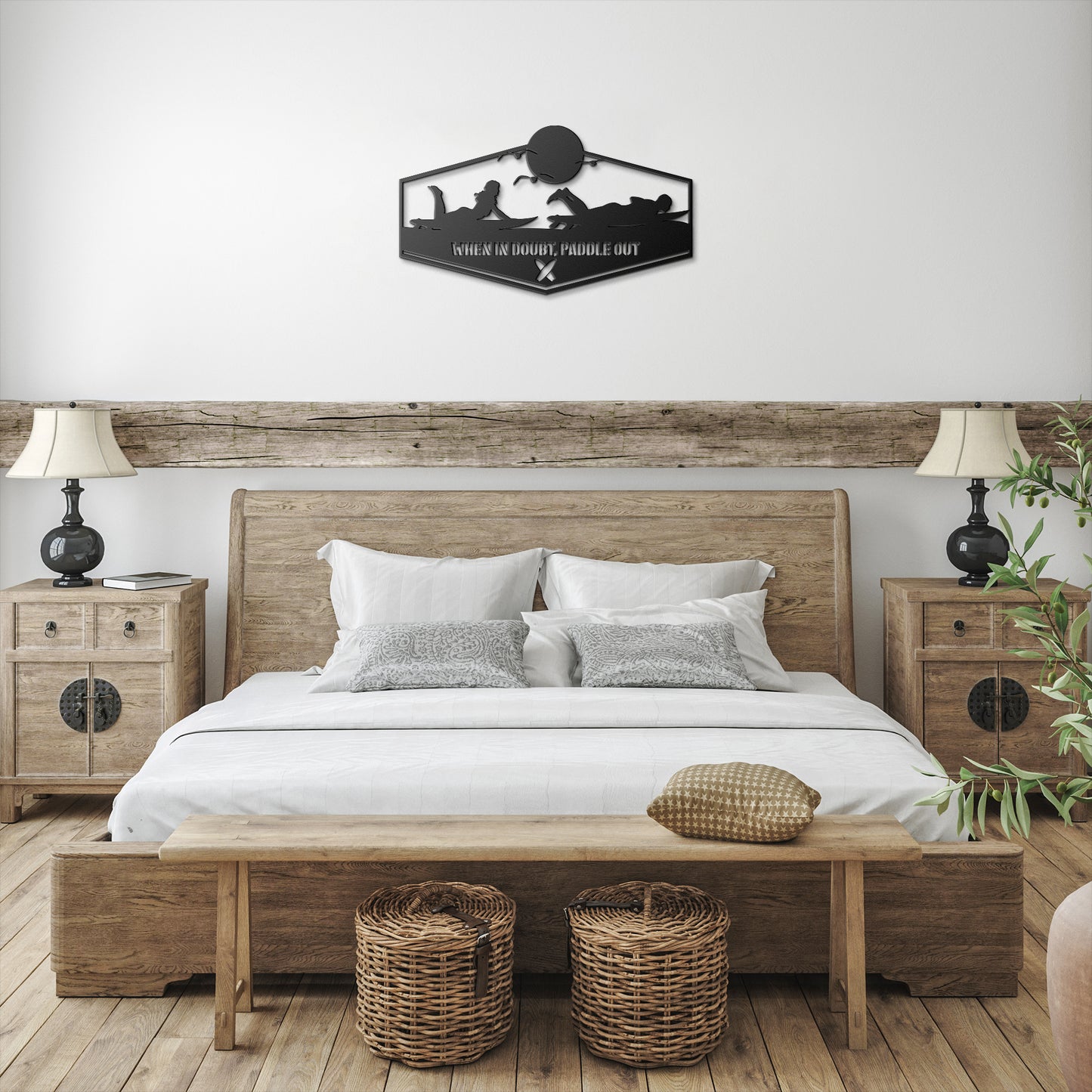 When_in_Doubt_Paddle_Out_Metal_Wall_Art_Black_Farmhouse_Bedroom_Mockup.png