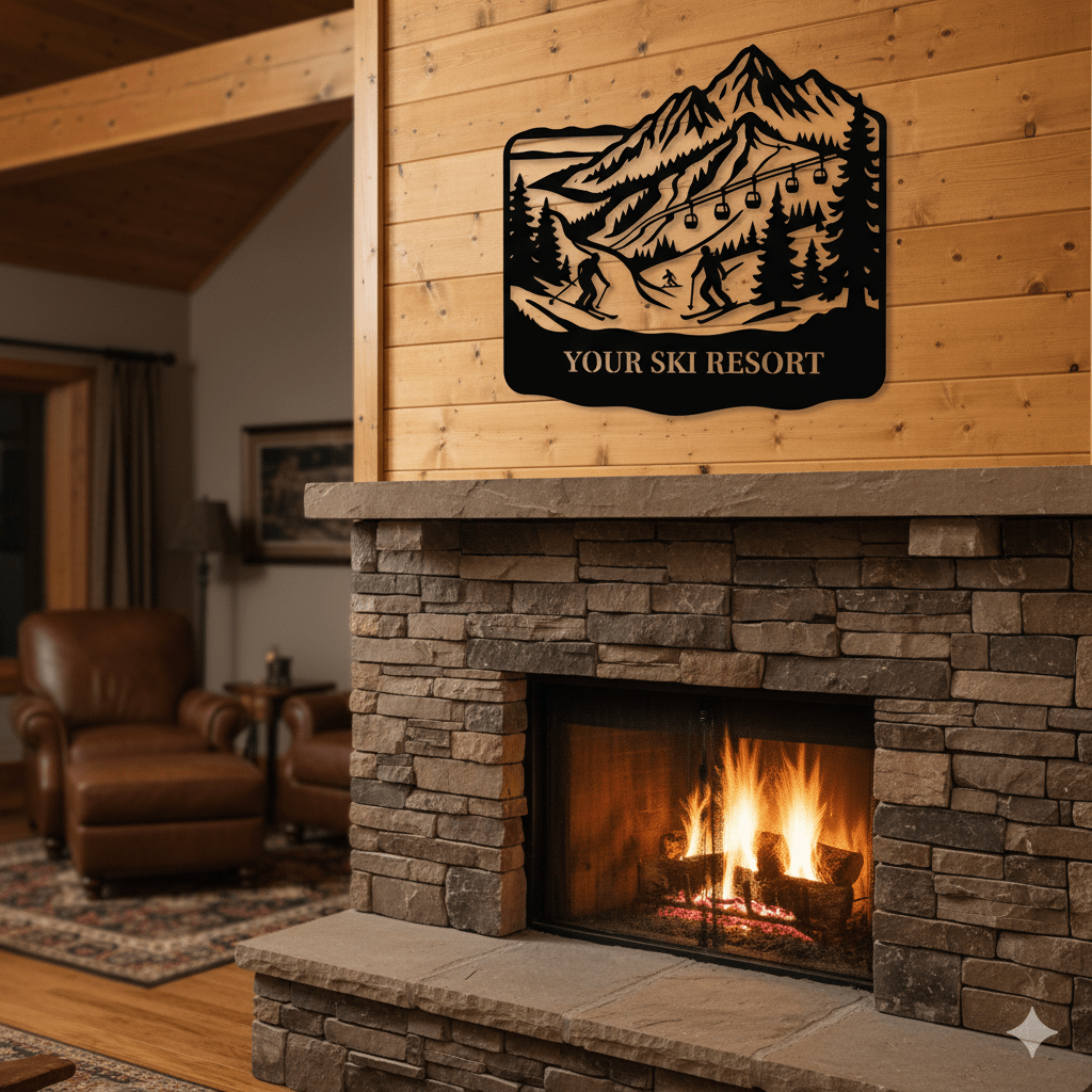 Custom Ski Resort Metal Wall Art - Country Proud USA
