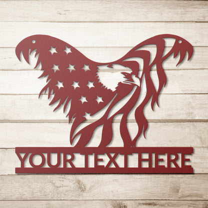 Personalizable America Eagle Metal Art