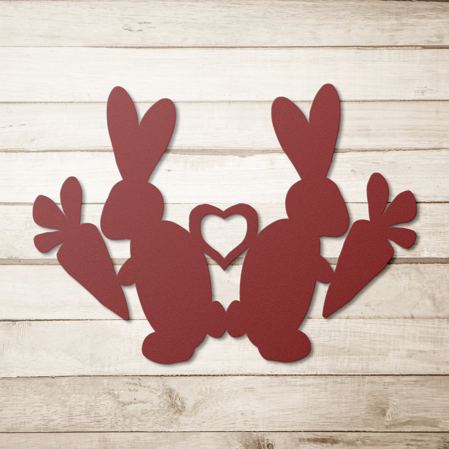 Love Bunny Couple with Carrots Easter Art