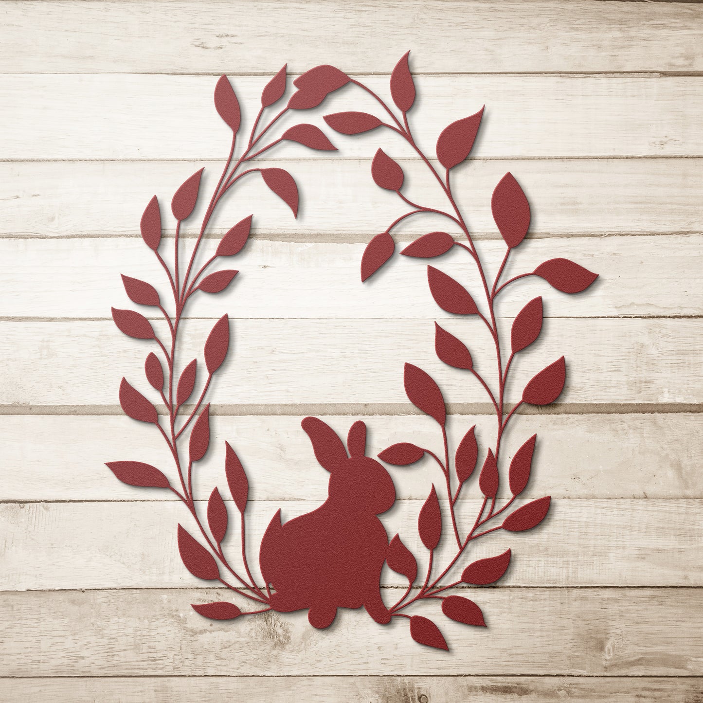 Custom Sweet Bunny Wreath Metal Art