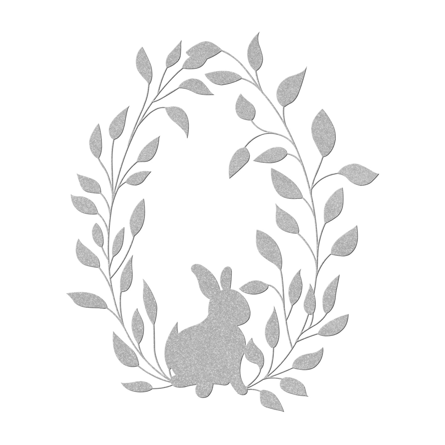 Custom Sweet Bunny Wreath Metal Art