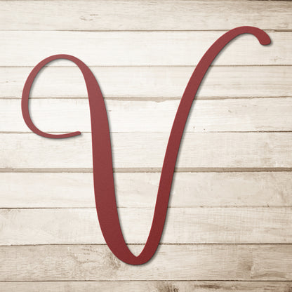 Letter V, Your Initial, Script Letters, Monogram Wall Decor