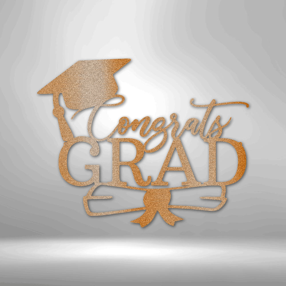 Congrats Grad Cap Metal Art