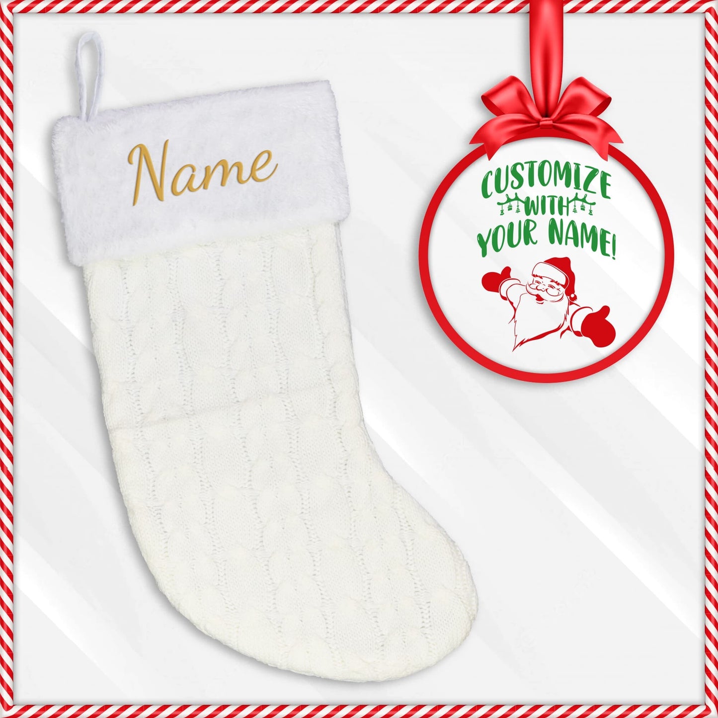 Personalized Embroidered Stocking Custom Christmas Stocking