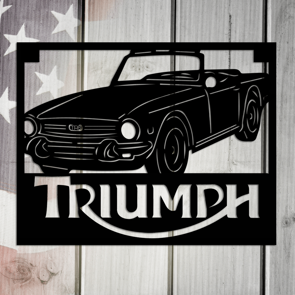 Triumph TR6 Metal Art