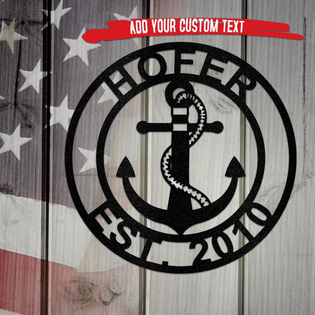 Anchor Family Name Sign