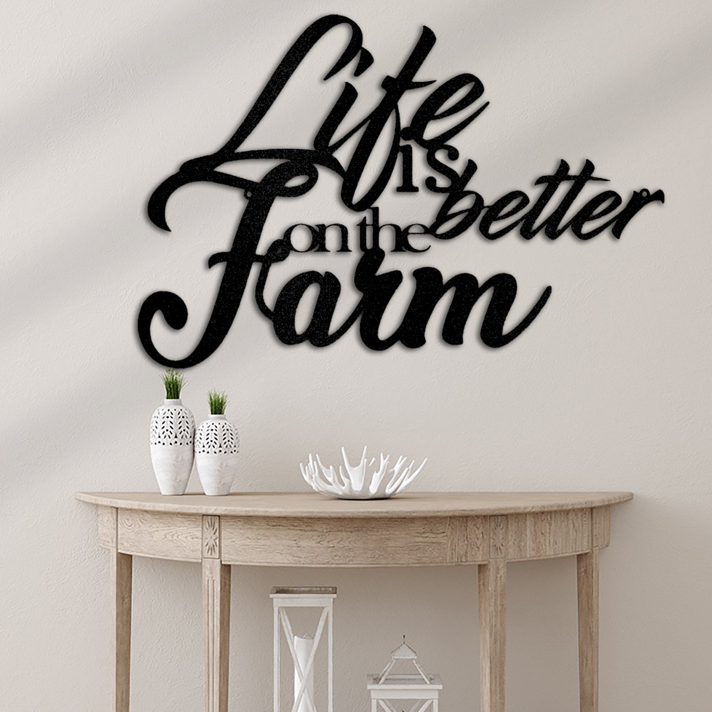 Better on the Farm Quote Metal Wall Artwork
