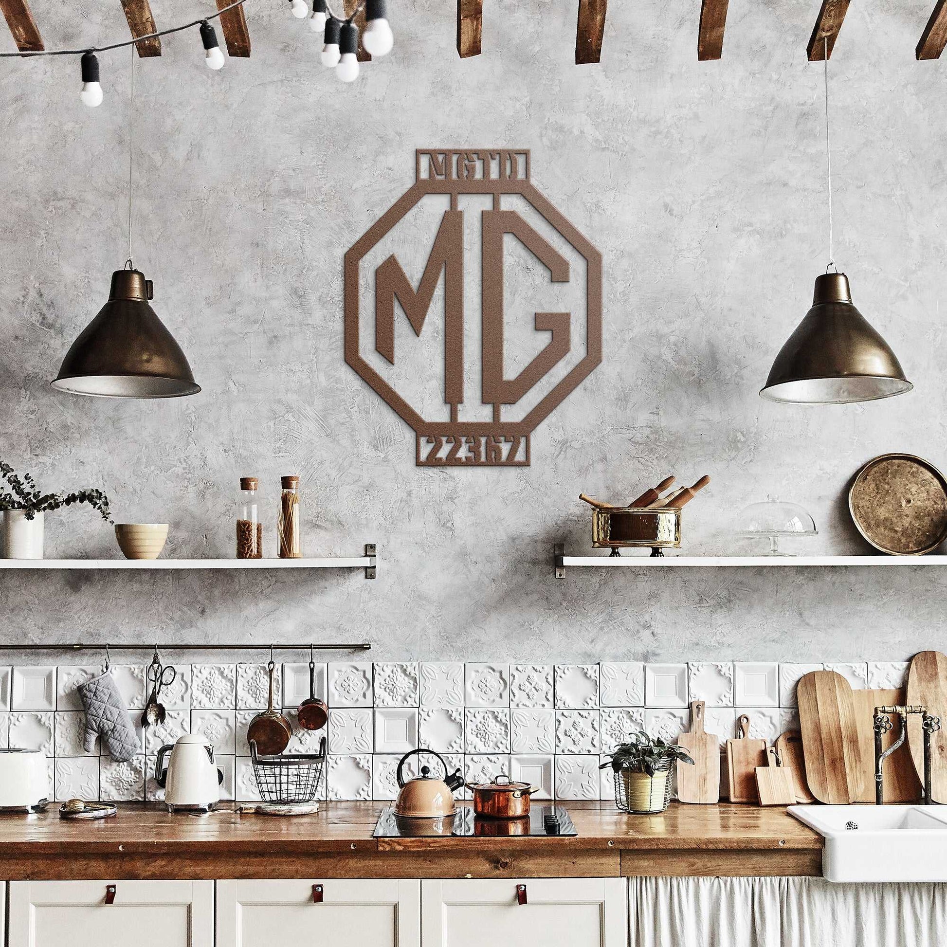 Classic British Car MG Metal Wall Art Decor
