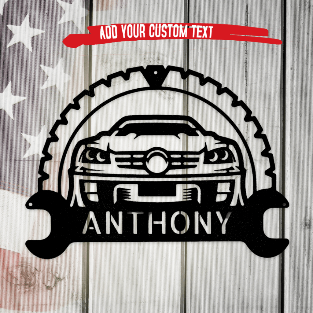 Classic Car Monogram Custom Metal Wall Artwork