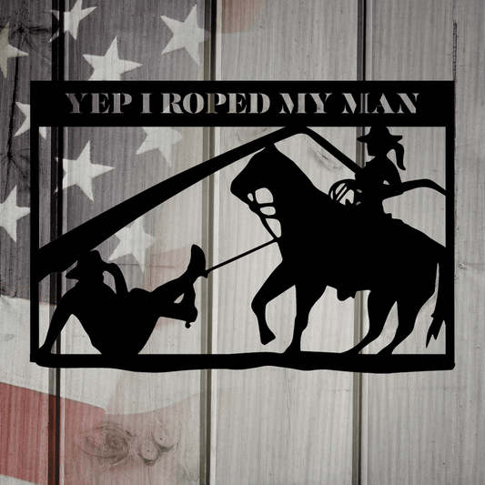 A Country Women Gets Her Man Personalizable Metal Wall Art