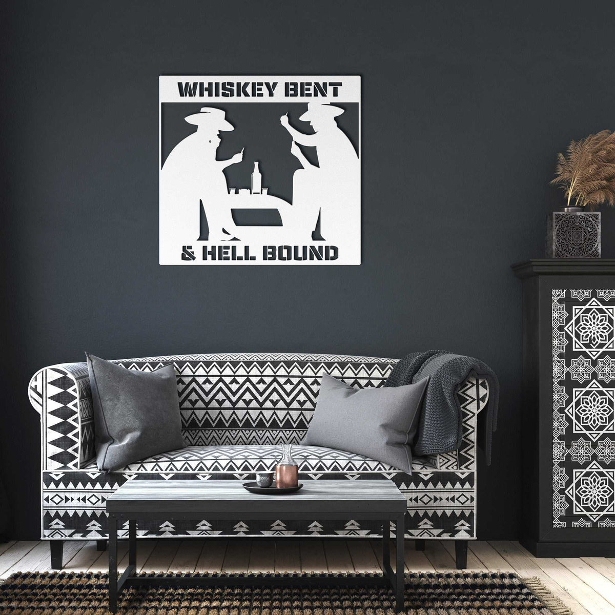 Cowboy's & Heroes Hell Bound Metal Wall Art