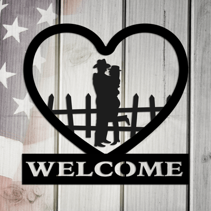 Country Welcome Metal Art