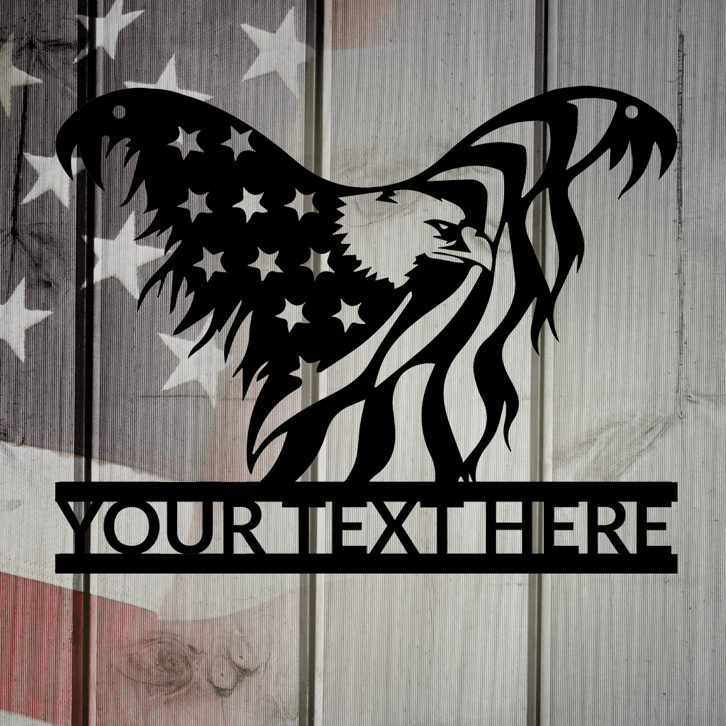 America Eagle Personalizable Metal Art