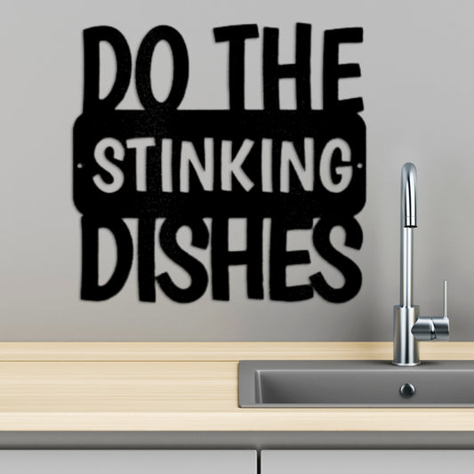 Do the Dishes Quote Metal Wall Art Decor