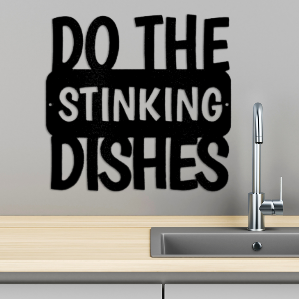 Do the Dishes Quote Metal Wall Art Decor