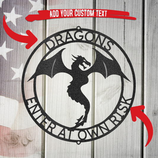 Dragon Ring Monogram Metal Art