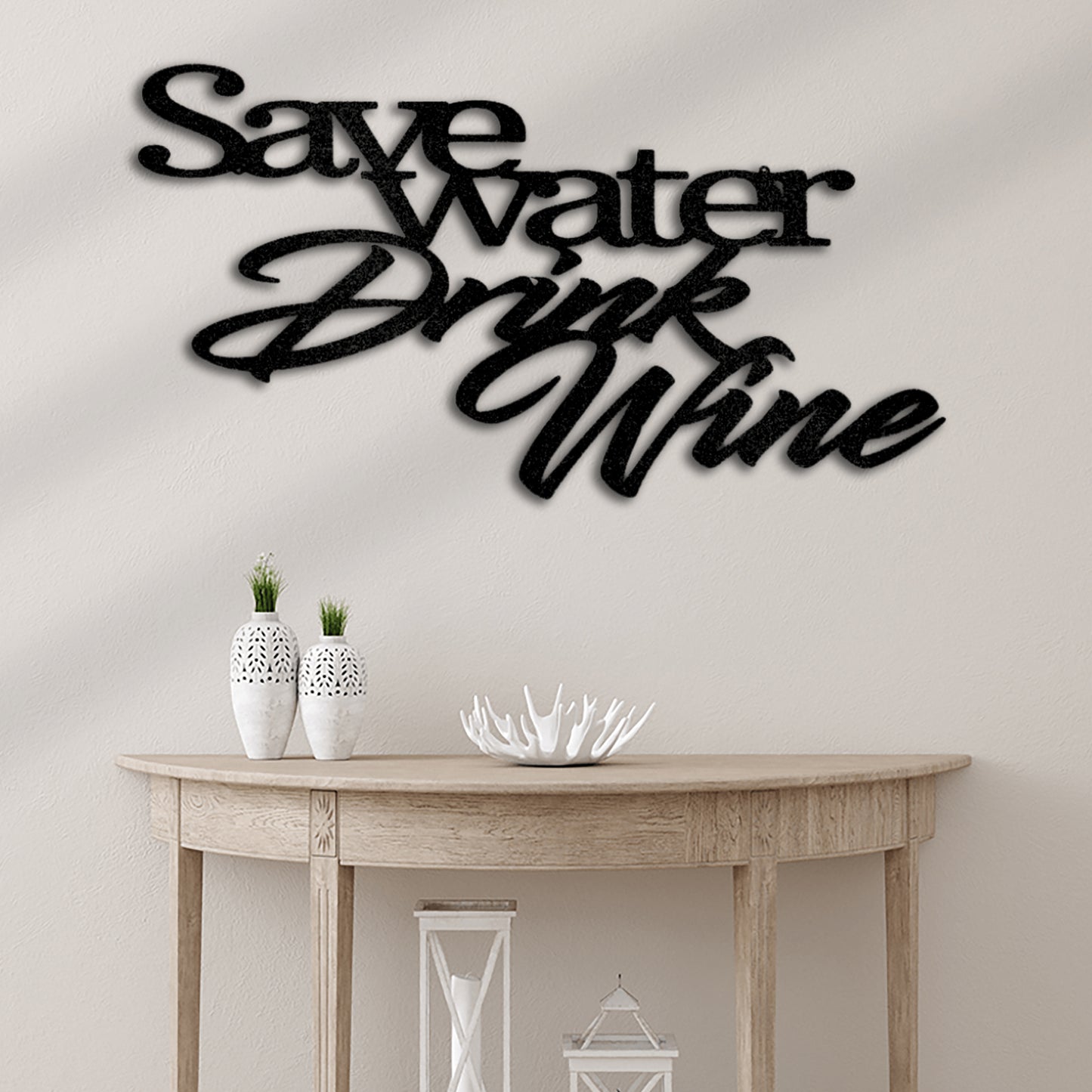 Drink Wine Quote Metal Wall Art Custom Home Decor