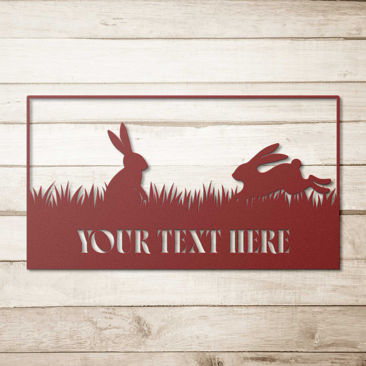 Easter Bunny Hoppin' Metal Wall Art Custom Home Decor