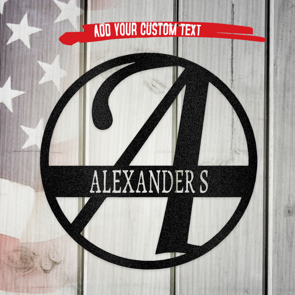 Exemplary Family Name and Letter Metal Art