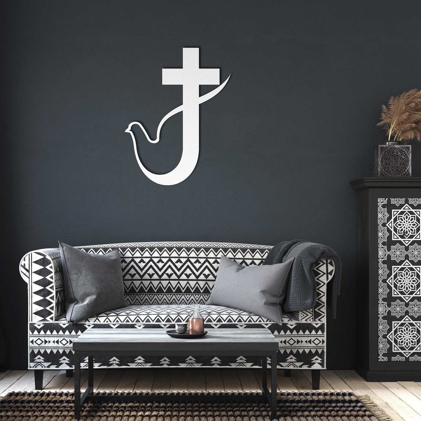 Faith and Love Entwined Cross & Dove