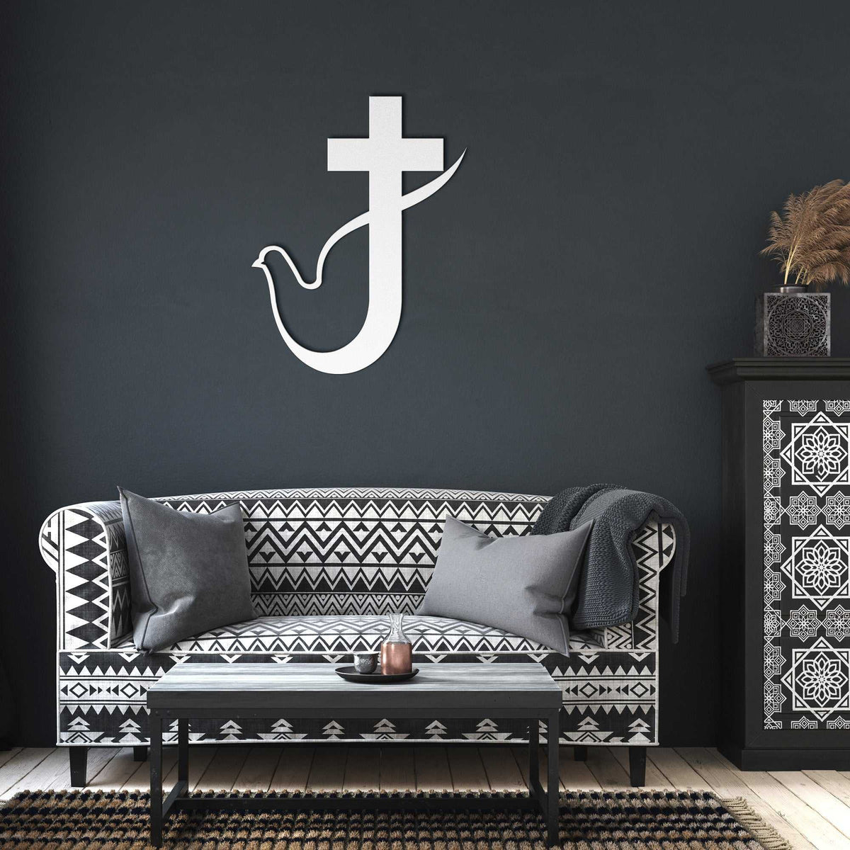 Faith and Love Entwined Cross & Dove