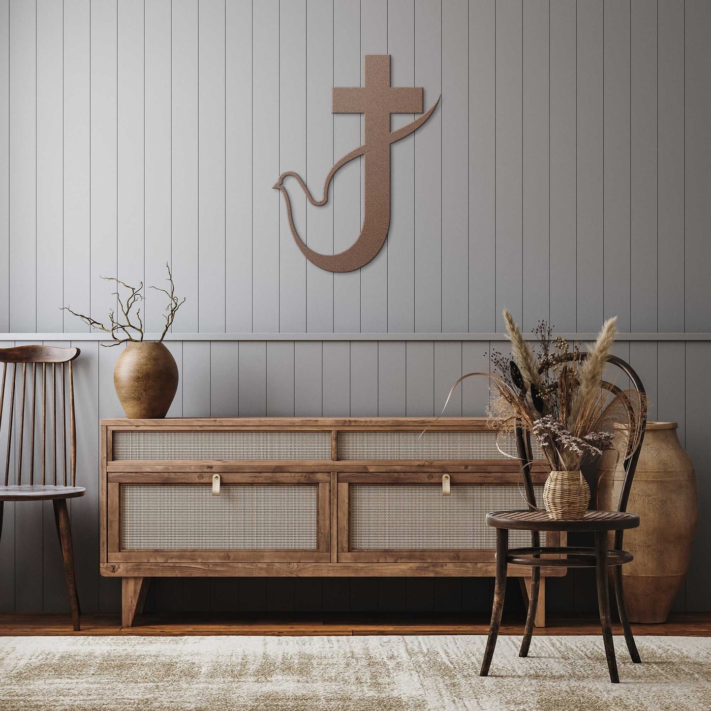 Faith and Love Entwined Cross & Dove