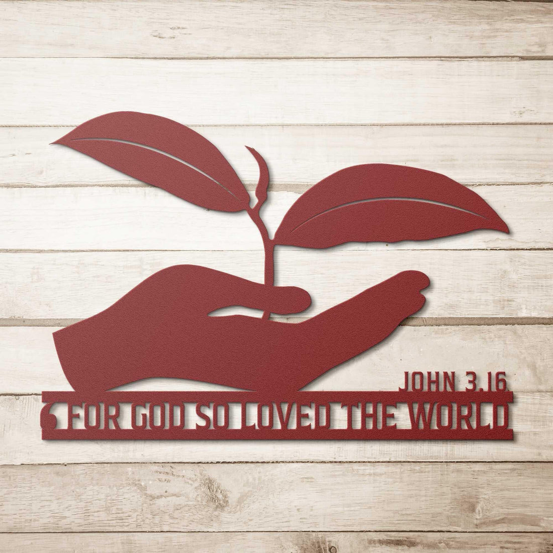 For God So Loves the World Metal Wall Art