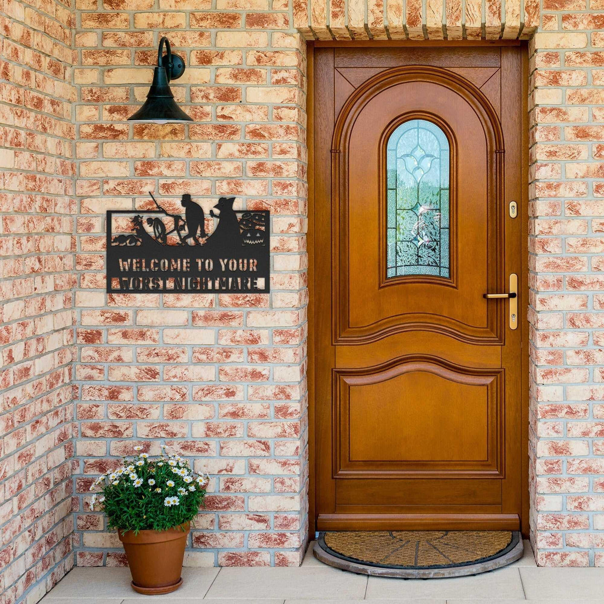 Halloween Zombie Parade Metal Wall Signage