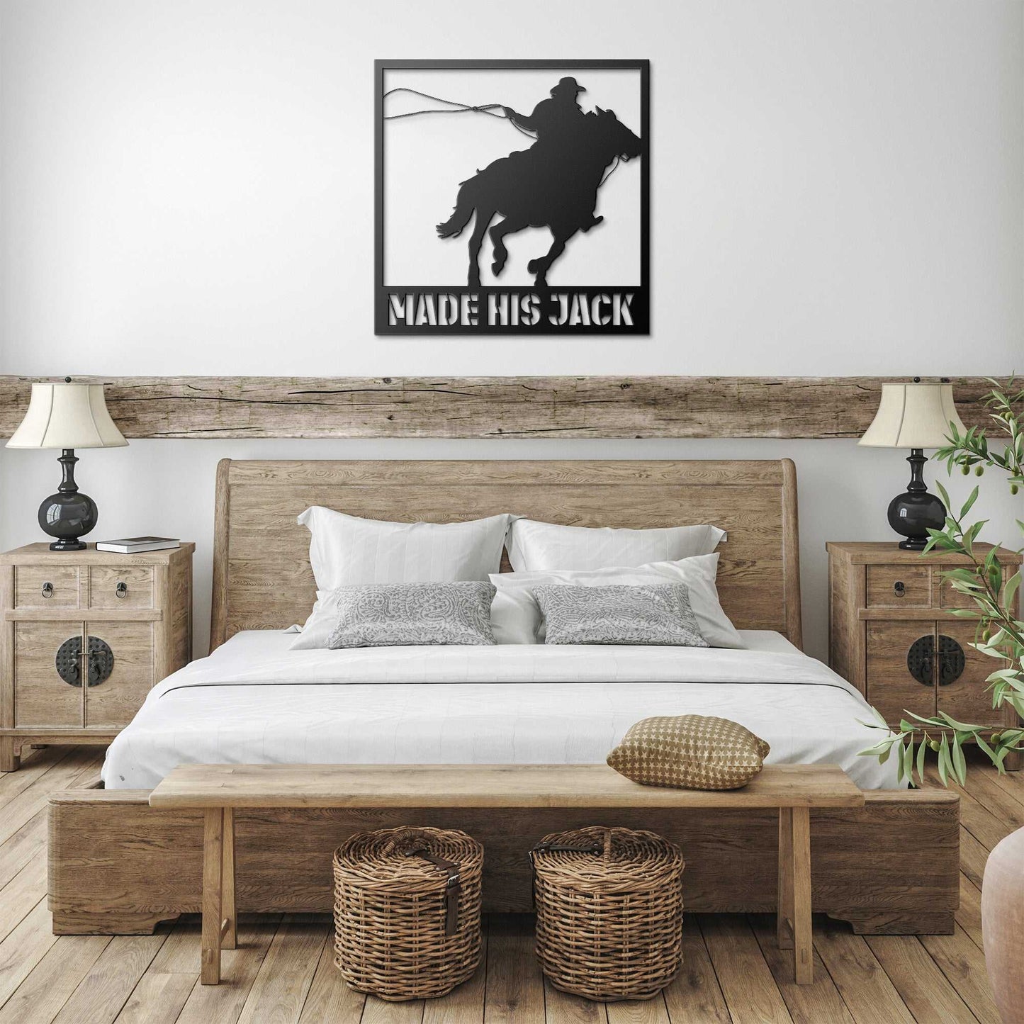 He Made His Jack Country Rodeo Metal Wall Art