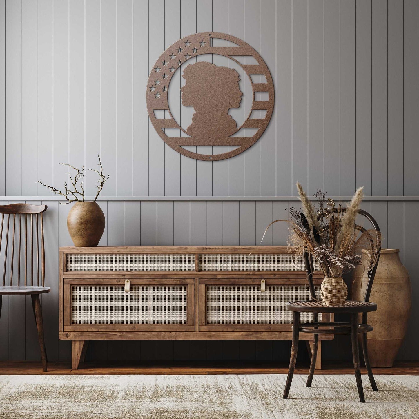 Honor Our Military Circle Monogram - Country Proud USA