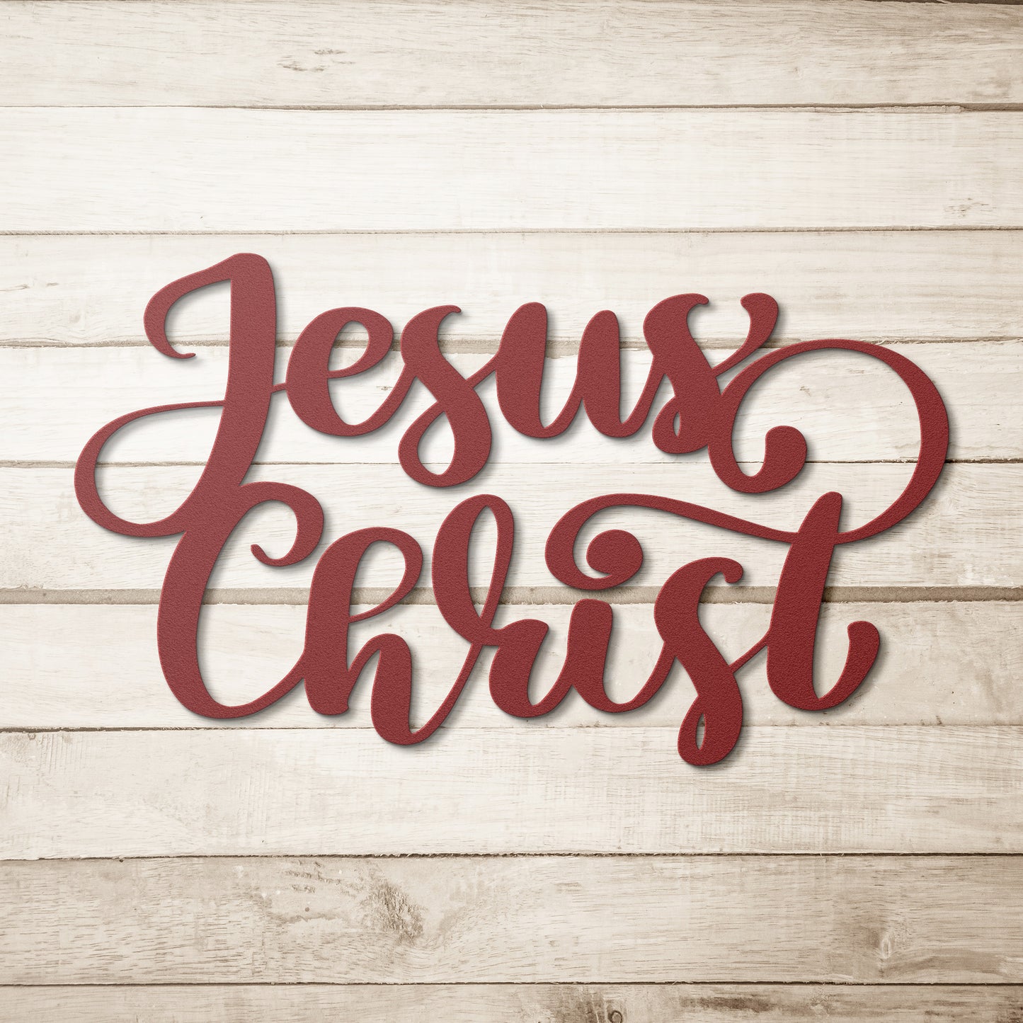 Jesus Christ Script Text Metal Wall Art
