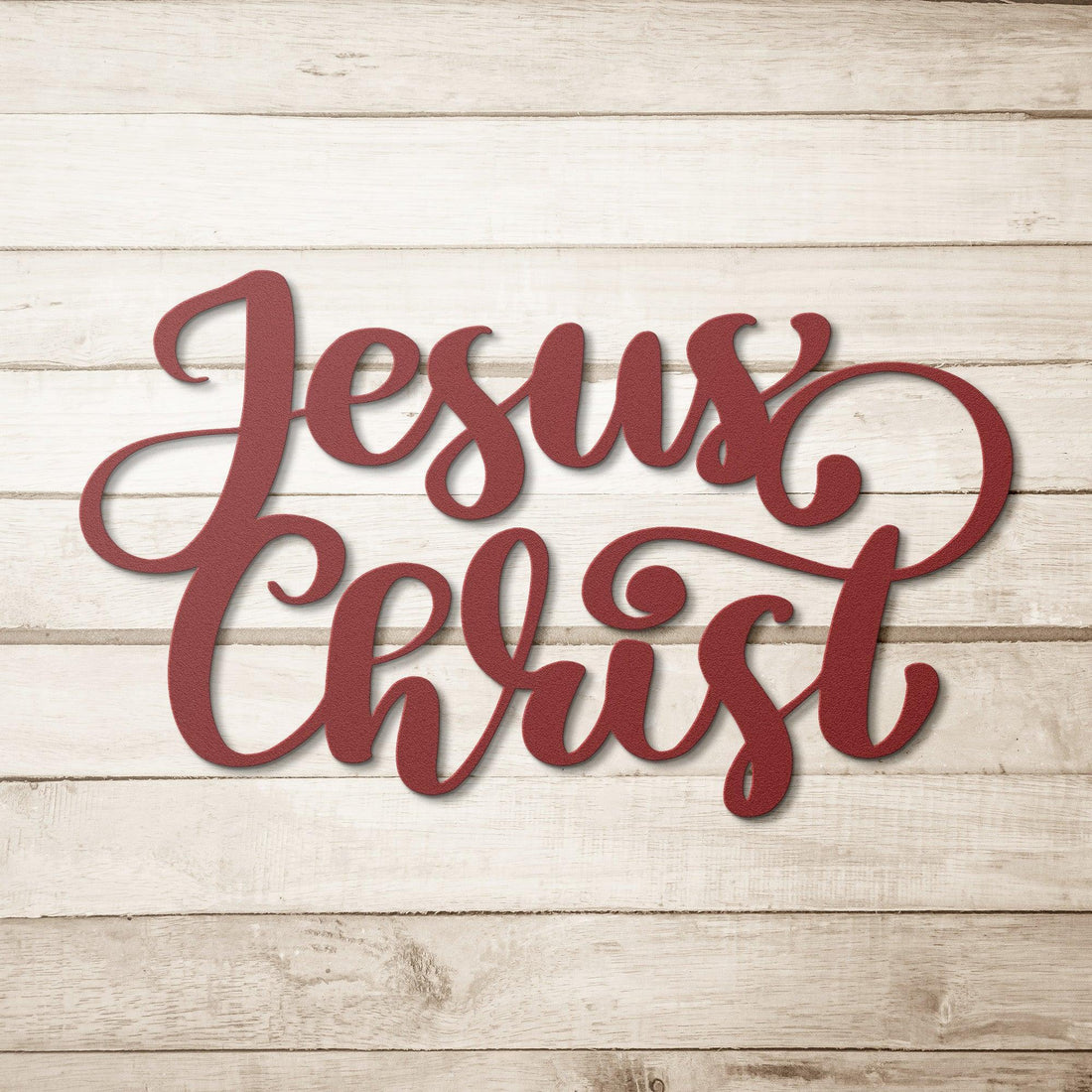 Jesus Christ Script Text Metal Wall Art