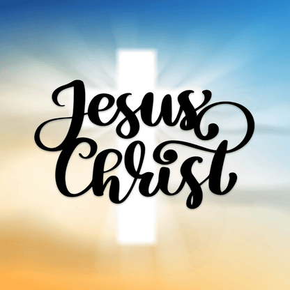 Jesus Christ Script Text Metal Wall Art