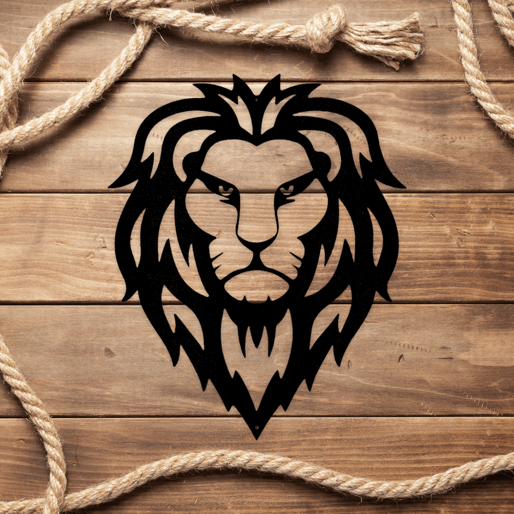 Lion Head Metal Art