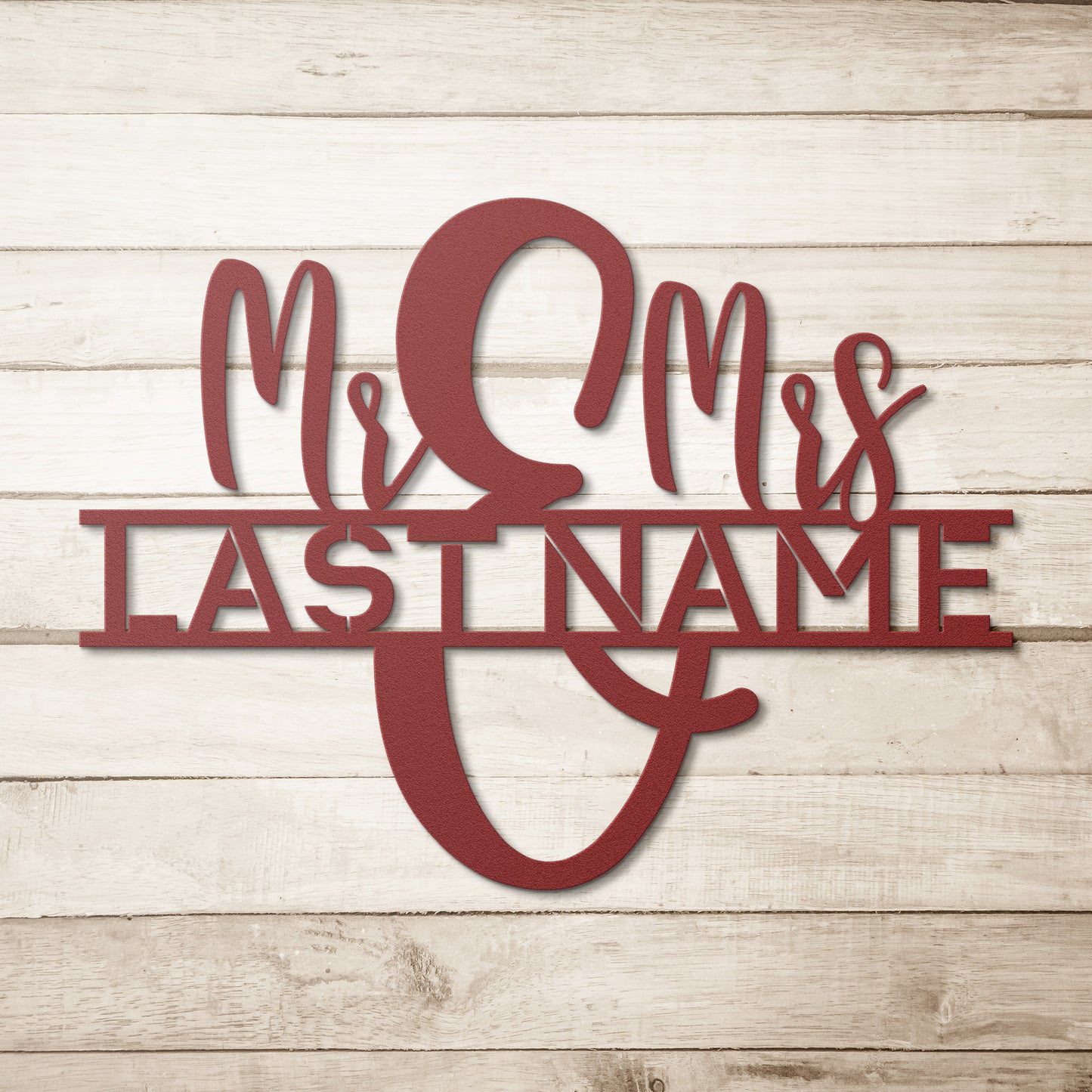 Mr. & Mrs. Monogram Metal Wall Art for Home