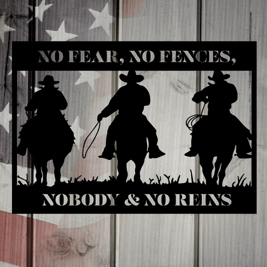No Fears, No Fences, Just Plain Country Metal Art
