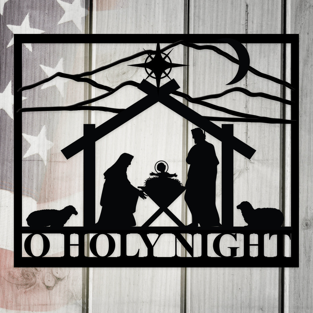 O Holy Night Metal Wall Art