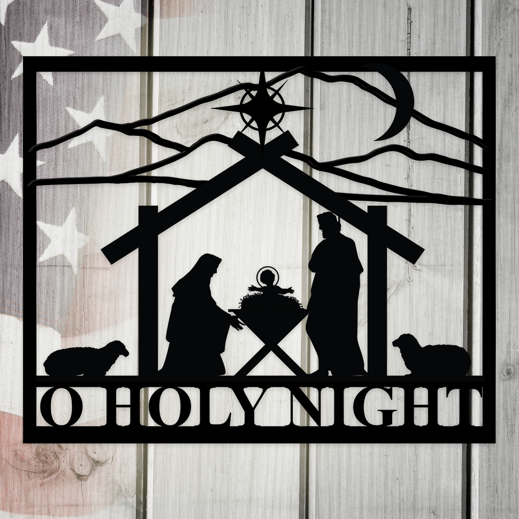O Holy Night Metal Wall Art